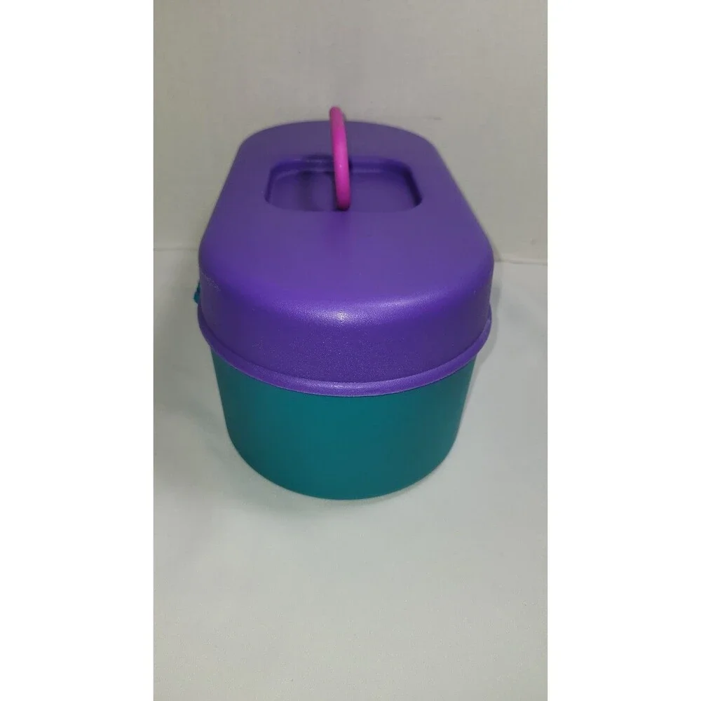 Vintage Jheri Redding II Makeup Case Caboodles Style Purple Teal
